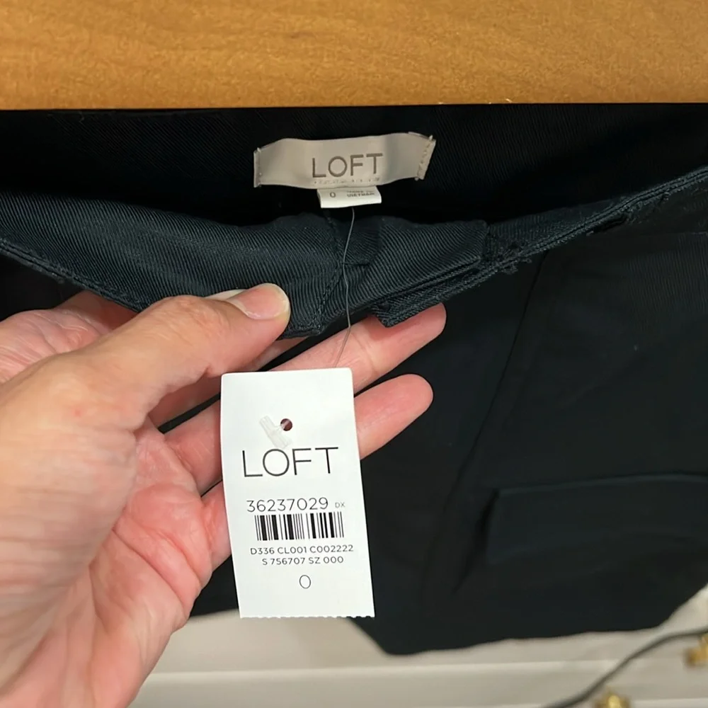 Loft Ann Taylor Black Cargo Skirt Sz 0 - Picture 9 of 9